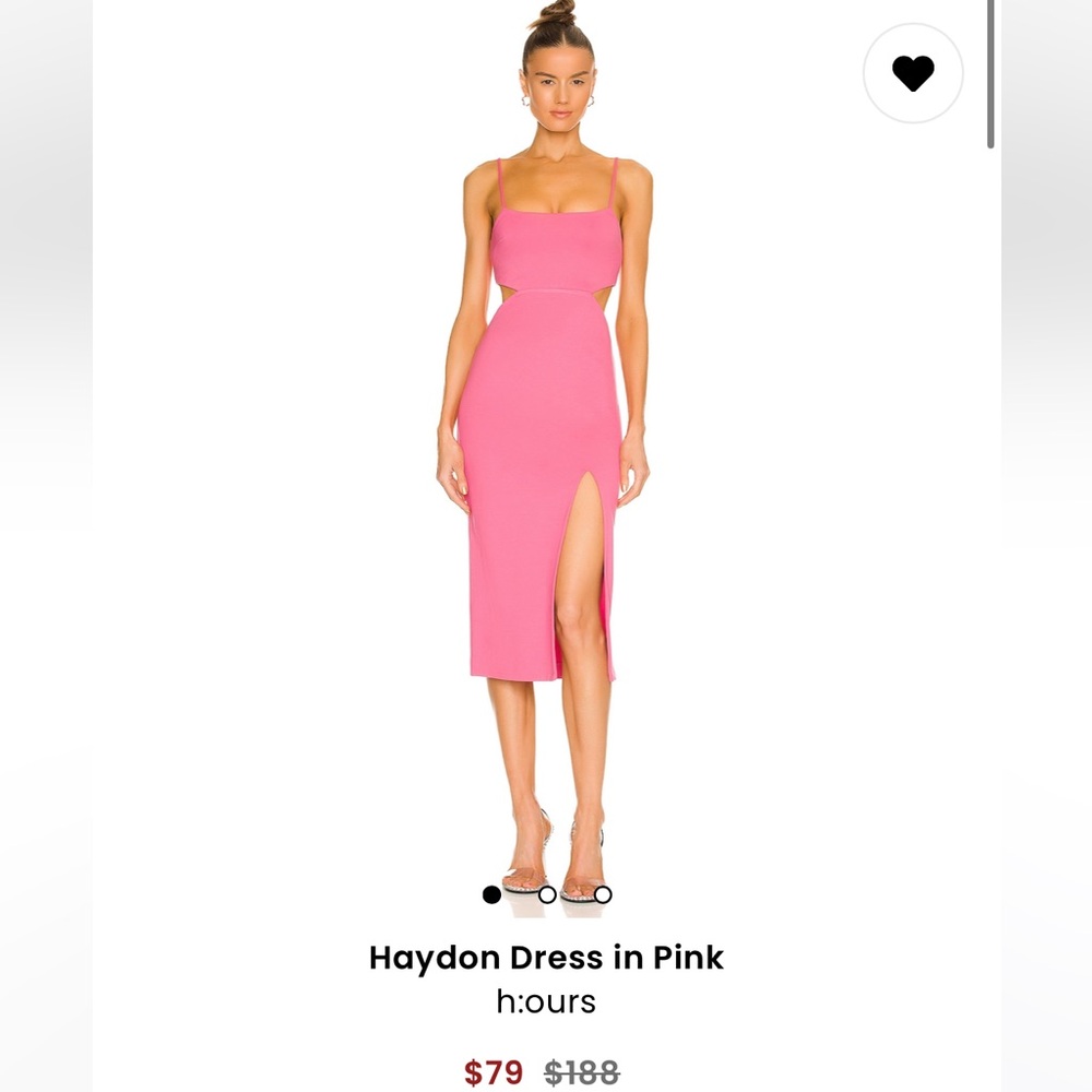 h:ours Haydon Dress in Pink Size XS